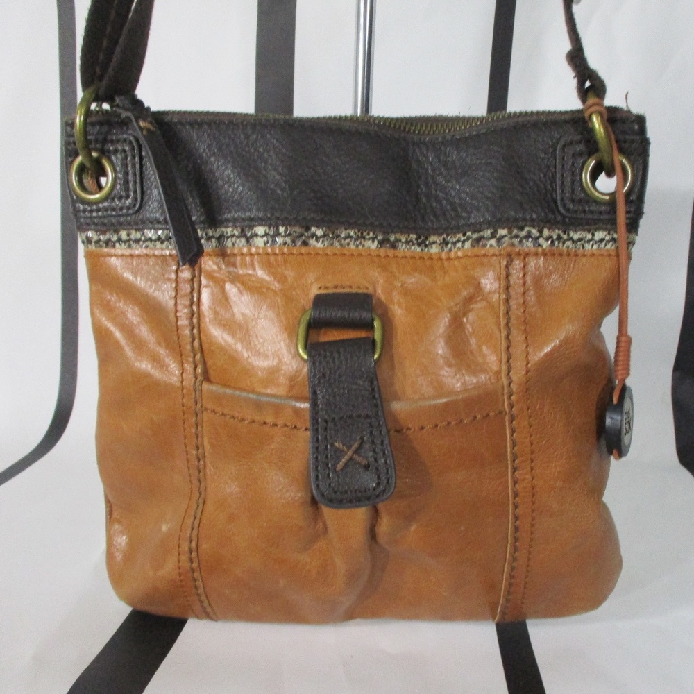 The Sak Brown Leather Crossbody Shoulder Bag